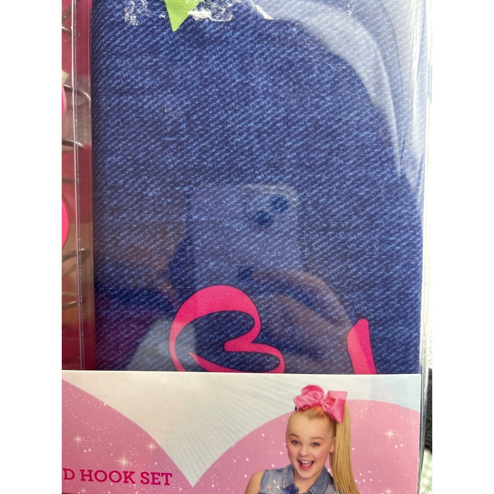 Nickelodeon JoJo Siwa Shower Curtain and Hook‎ Set Kids Fabric Bathroom Decor - Picture 7 of 8